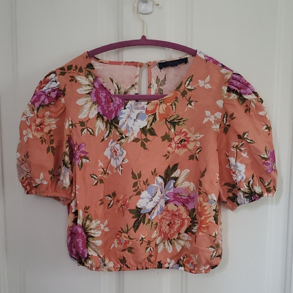 Rachel Rachel Roy Floral Flounce Crop Top
